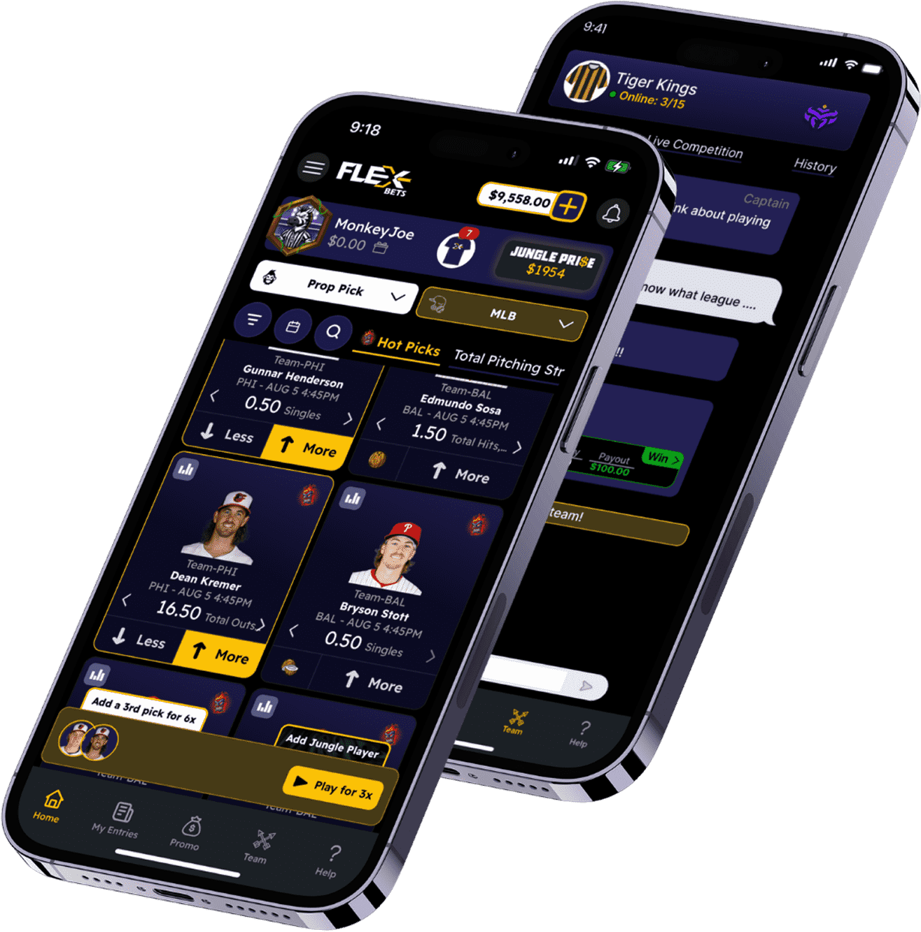FlexBets app screenshots